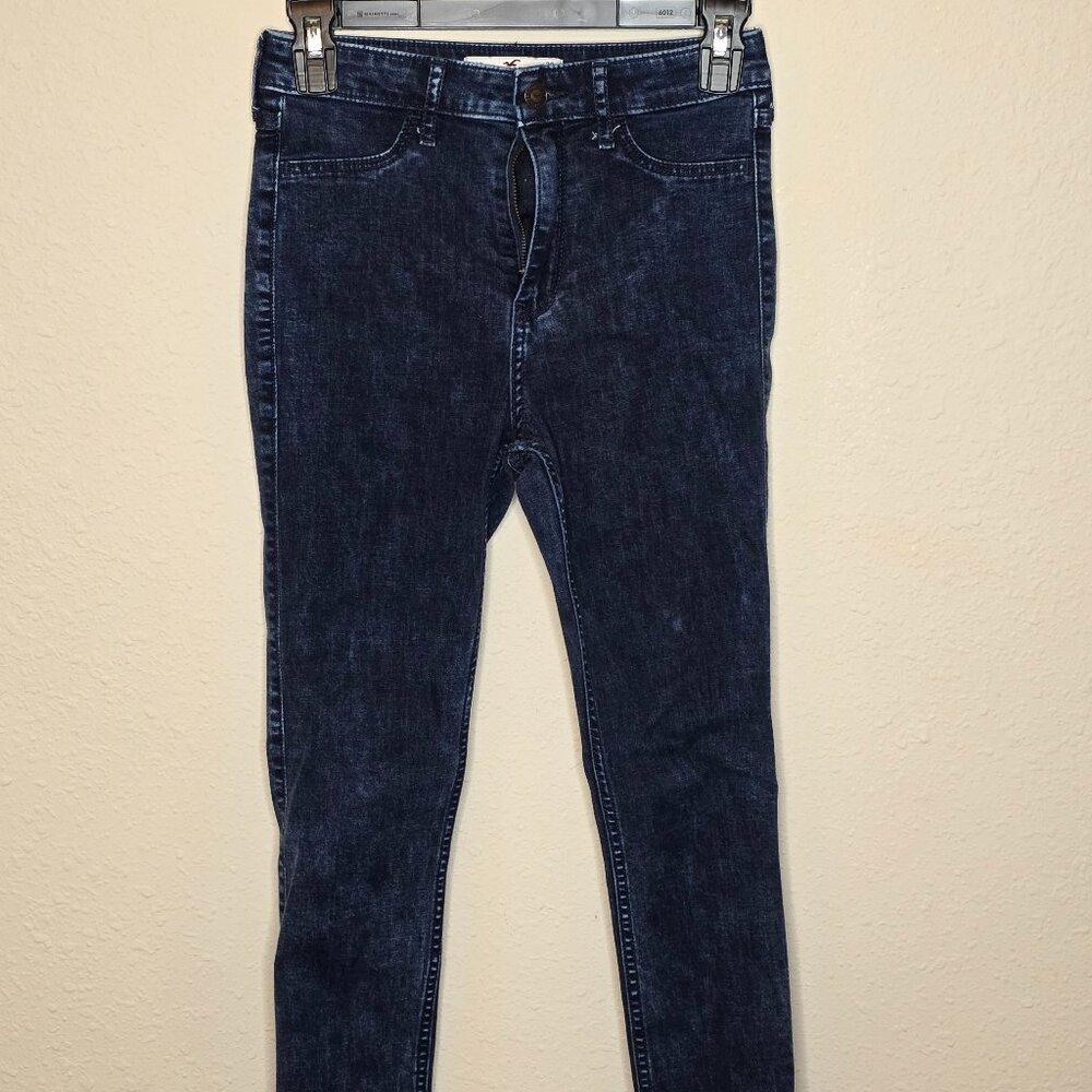 Hollister Junior's Skinny Leg Dark Denim Jeans, Size 3R, 26" x 29"